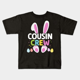 Easter cousin crew with bunny and eggs for family Kids T-Shirt